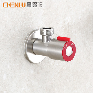 Robinet d'angle en acier inoxydable 304 Morning Dew avec molette perlée, filetage femelle, une entrée, deux sorties, pour chauffe-eau - Product Image 4