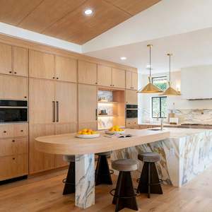 Gabinete de Cocina Blanco Moderno de Lujo Personalizado BALOM con Puertas de Panel Plano, Electrodomésticos Integrados e Isla - Product Image 5