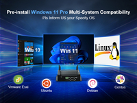 Mini PC industriel sans ventilateur Intel Core I5-10210U DDR4 64 Go Max SSD Emplacement SIM 2*LAN 6xCOM GPIO 8xUSB HD DP Type-C Win10/11 Linux