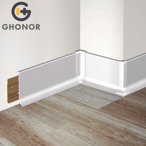 Phật sơn 60mm 80mm 100mm 120mm nhôm kim loại phẳng tường cạnh ốp chân tường cơ sở bảng hồ sơ gạch <span class=keywords><strong>TRIM</strong></span> bảo vệ ván chân tường - Product Image 2