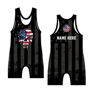 Sublimation Blank Wrestling Singlet Custom Pro Wrestling