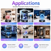 OEM Голографический цилиндрический дисплей 5.5, 6, 10.1, 21.5, 75 дюймов, AI Digital Human 3D Holo Box для коммерческих, розничных и выставочных целей