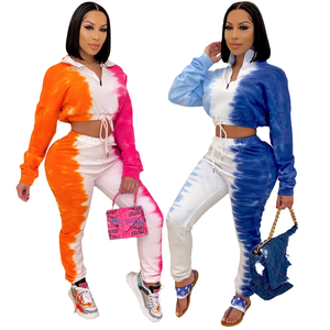 ¡Novedad de 2022! Jersey de manga larga con estampado informal para mujer, chándal para correr con cordón, conjunto de pantalones de dos piezas para otoño - Product Image 4