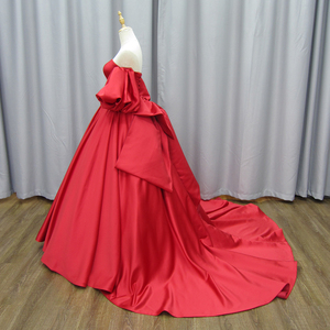 Robes de bal élégantes en satin bordeaux, col carré, dos nu, longues robes de soirée formelles Mz0037 - Product Image 6