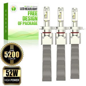 Feux avant LED H7 K3 à montage non destructif 52W 5200Lm 6500K 12-24V pour la restauration de voitures classiques et les améliorations de véhicules anciens - Product Image 1