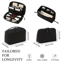 Sac d'accessoires numériques personnalisé avec logo pour batterie externe, souris, organiseur de voyage en Taslon, étui à documents grande capacité hydrofuge