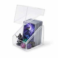 Boîte de présentation en acrylique PS transparente personnalisée en usine pour cartes, dés, poupées, figurines, souvenirs et objets de collection