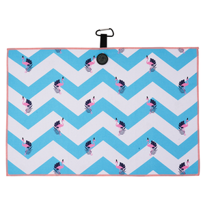 ゴルフアクセサリープリント紫ドルワッフル磁気マイクロファイバーマグネットゴルフタオルゴルフクラブクリーナークリップフック付き - Product Image 3