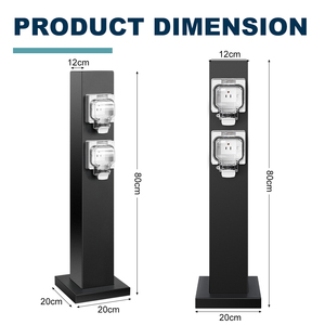 חצר יום גשום מחנאות תחנת כוח שקע כפול עם הגנת דליפה ו ip66 מעטפת עמיד למים - Product Image 2