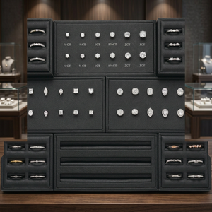 Kit de Construcción de Exhibidores Magnéticos Sofisticados para Anillos de Moissanita Plateados, Muestras de Anillos de Moissanita Plateados de 10g, para Potenciar sus Ventas - Product Image 3