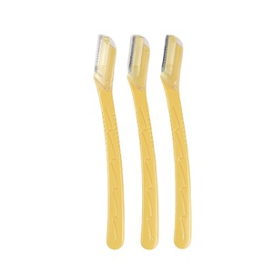 Tondeuse à sourcils Xirui à manche droit avec lame macro, outil de beauté, rasoir à sourcils, lame de sécurité macro jaune pour sourcils - Product Image 3