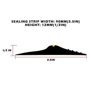 Bande d'étanchéité universelle en EPDM et PVC pour <span class=keywords><strong>seuil</strong></span> <span class=keywords><strong>de</strong></span> <span class=keywords><strong>porte</strong></span> <span class=keywords><strong>de</strong></span> garage, joint <span class=keywords><strong>de</strong></span> <span class=keywords><strong>porte</strong></span> inférieur en caoutchouc résistant aux intempéries, fourni par l'usine - Product Image 3