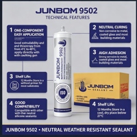 JUNBOM 9502 Mastic silicone neutre sans apprêt pour l'installation de cadres de fenêtres, direct usine, OEM ODM, étanchéité pour la rénovation