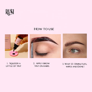 RISI Private Label Personnalisé Vente en Gros Vegan 5ml Gel Hybride Brun Sourcils Teinture Longue Durée <span class=keywords><strong>Cils</strong></span> Sourcils Teinture Kit - Product Image 4