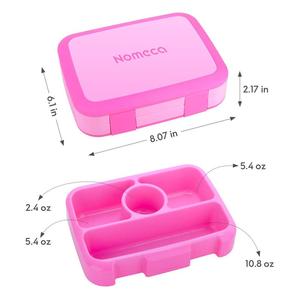 Los niños caja de Bento caja para niños Bpa-libre a prueba de fugas 4-compartimento almuerzo bolsa el almuerzo con Spork - Product Image 3