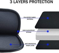 Housse noire personnalisée en néoprène rembourrée antichoc pour ordinateur portable et tablette pochette de voyage 13 14 15.6 17 pouces-étui uniquement