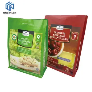 Custom Printed Side Gusset Resealable Opaque Food Package Vacuum Sealed dried nuts fruit grains plastic packing bag with zipper