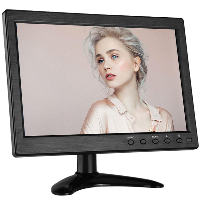 Desktop 10 Inch LED Computer Monitor 10.1 Inch TFT LED 1280*800P IPS Screen Display Pc Monitor with VGA HD-MI USB BNC AV Speaker