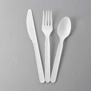 Ensemble de couverts biodégradables et compostables de haute qualité, écologiques, en PLA, pour la vente en gros (fourchette, couteau, cuillère à thé) - Product Image 2