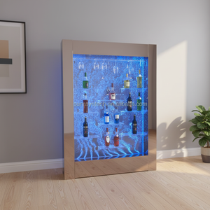 Mueble Bar con Iluminación LED, Burbujas Decorativas y Estantes para Exhibición de Botellas, Ideal para KTV, Bares, Clubes y Hogares Modernos - Product Image 3