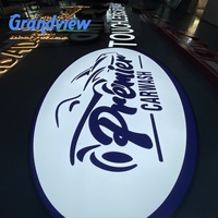 Affichage publicitaire lumineux personnalisé, enseigne LED, boîte lumineuse pour enseigne de magasin avec face en acrylique, design de logo de marque