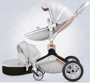 Hot Mom passeggino di lusso 3 in 1 sistema di viaggio per <span class=keywords><strong>carrozzina</strong></span> High Land-scape con carrozza pieghevole per auto seta per neonati Baby F023 - Product Image 4