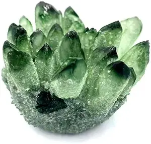 Natural Green Phantom Crystal Ghost Quartz Crystal Cluster for Home Decoration