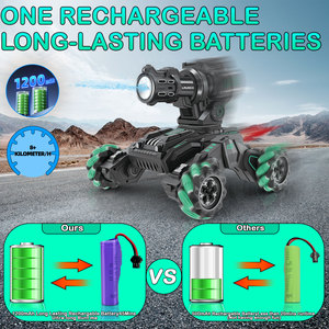 Voiture RC 14CH 1:10 4x4 tout-terrain avec canon à eau et pulvérisation, roues Mecanum 4WD, voiture <span class=keywords><strong>de</strong></span> drift haute vitesse pour cascades, voiture RC Rlaarlo - Product Image 5
