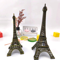 Figurine Souvenir Tour Eiffel en Alliage de Zinc, Émaillée, Impression Offset, Logo Personnalisé, Ornement de Bureau Promotionnel, Vente en Gros