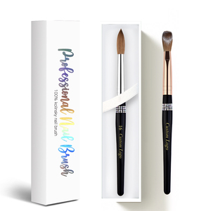 Pinceles de madera con mango negro para <span class=keywords><strong>uñas</strong></span>, Pinceles acrílicos para manicura, Pinceles de diamante, Kolinsky, tamaño <span class=keywords><strong>2022</strong></span>, 8, 10, 12, 14, 16, 18, 100, novedad de 100% - Product Image 1