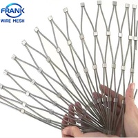 Protection pour cage à oiseaux de zoo : Filet en treillis métallique tressé flexible en acier inoxydable