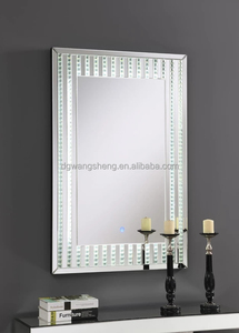 Crystal Diamond Framed <strong>Rectangle</strong> Decorative <strong>Wall</strong> <strong>Mirror</strong> - Product Image 2
