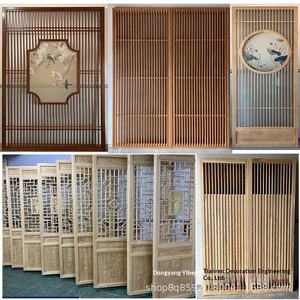 <span class=keywords><strong>Cloison</strong></span> de séparation en bois transparente pliable multifonctionnelle imperméable de style Art déco pour bureaux et salons intérieurs - Product Image 4