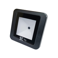 Lecteur de cartes NFC Mifare 13,56 MHz et lecteur de cartes EM 125 kHz avec scanner de code QR pour contrôle d'accès, alimentation 12 V CC murale