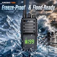 XUNLIBAO Vente en gros Talkie-walkie étanche IP68 10W résistant au froid VHF UHF double bande F1880 USB Type-C pour marine, hiver et extérieur