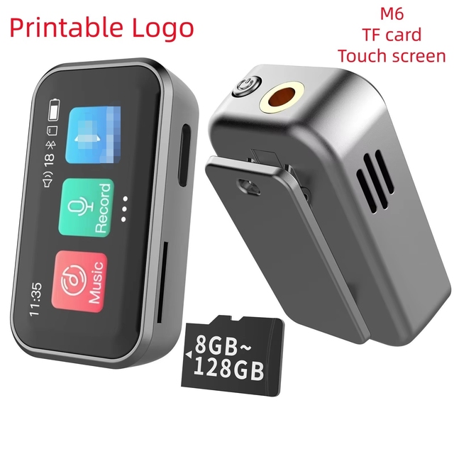Factory Direct Mini MP3 Player Touch Screen BT 5.3 FM Radio Voice Recorder Support 128GB TF Card Portable Music Player