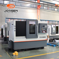 Mesin Bubut CNC TCK50A Tipe Slant Bed dengan Lubang Spindle 66mm, Turret Hidrolik 8 Stasiun, Swing 500mm, 3000 RPM untuk Fitting