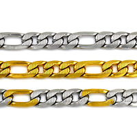 Collier Hip Hop en acier inoxydable plaqué or pour hommes, chaîne à maillons cubains, bijoux de mode, chaîne de corps