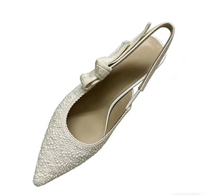 Luxurious <b>White</b> Pearl Bridal Shoesbrand Name High-<b>heeled</b> Womens Shoes - Product Image 2