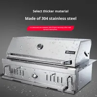 Barbecue de style moderne de construction américaine pour une grande maison, une cour, un barbecue à charbon de bois pour le jardin extérieur avec un usage intensif