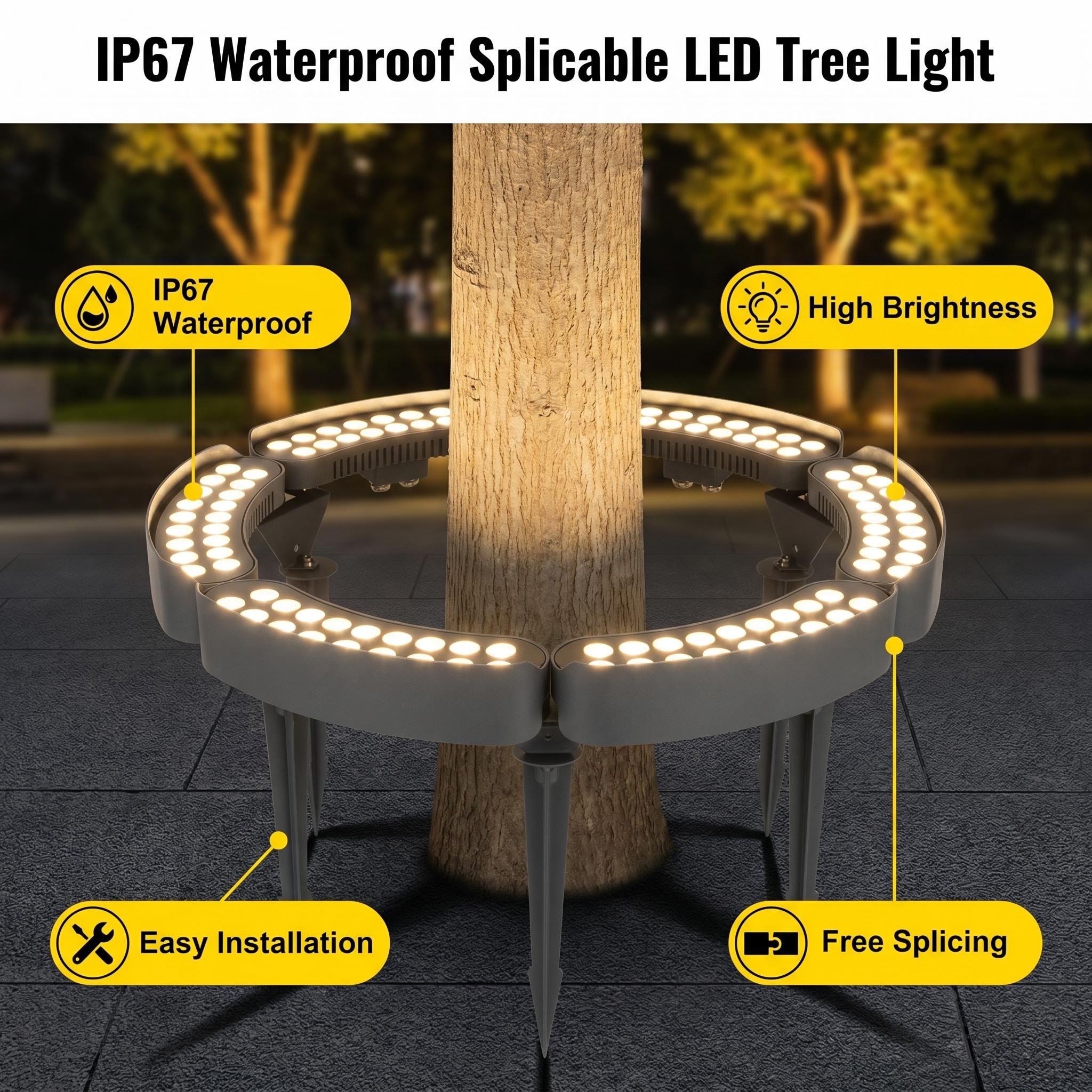 LED Flood Light Daylight 3500k 4000k 6000k IP65 Waterproof Outdoor RGB MDX512 Hug Tree Lamp Landscape Garden Tree Light · image 4