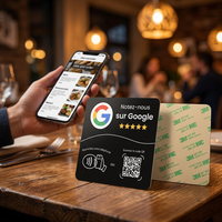 Autocollant de table NFC en PVC |   Carte NFC programmable pour avis Google, carte PVC personnalisée, réutilisable, carte de visite intelligente NFC