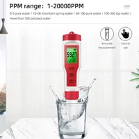 Stylo testeur numérique de qualité de l'eau PH TDS EC Température pour piscine, aquarium, eau potable