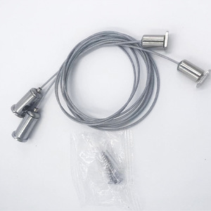 Système de <span class=keywords><strong>suspension</strong></span> en acier inoxydable, pince à câble réglable, crochet de fixation pour câble métallique, câble de <span class=keywords><strong>suspension</strong></span> avec crochet - Product Image 2
