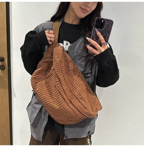 OEM velours côtelé voyage poitrine bandoulière sac banane rétro extérieur élégant Sport taille sac hommes grande pratique ceinture <span class=keywords><strong>Bum</strong></span> hanche ventre sac - Product Image 1
