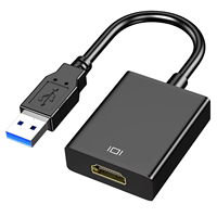 USB3.0 kabel konverter Port HDTV USB 3.0 a ke, adaptor grafis eksternal untuk LCD TV Gratis Driver kabel Audio Video