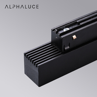 Luminaire linéaire magnétique à mise au point carrée 48V, système d'éclairage Commercial mobile à Led à intensité variable