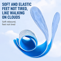 Semelles intérieures de sport en forme de U, technologie 4d Cloud, mousse à mémoire de forme super douce pour un confort et une protection des pieds, unisexe