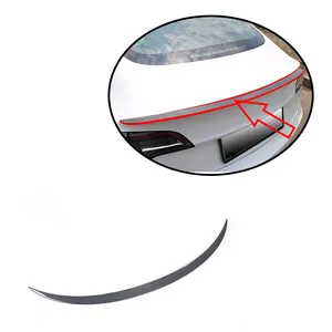 Accessories Decoration Performance Carbon Fiber Spoiler Rear Spoiler Tail Wing Back Boot Lip For Tesla Model 3