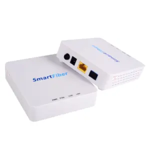Smartfiber 1GE ONU XPON Fiber Optic melengkapi, emt FTTH modem Inggris ONT perangkat